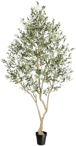 LYERSE Faux Olive Tree 9ft - Artificial Olive Tree Indoor for Home Decor by Home