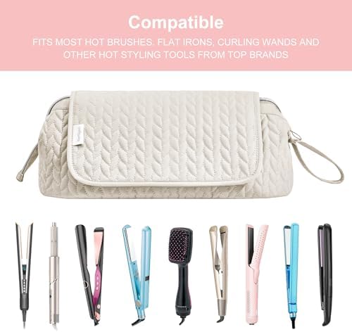 KarSyon Hair Tools Travel Bag with Hot Tool Mat 2 in 1 Organizer Bags - Image 6