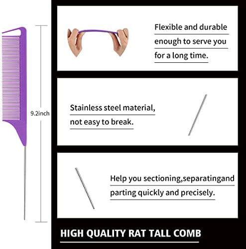 Goiple 3-Piece Styling Comb Set for Women - Purple - Image 4