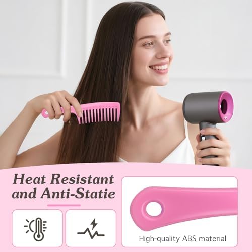 Curly Hair Brush & Curl Defining Brush – Easily Detangles Knots with Less Pulling – Styles Wet or Dry Hair, Tames Frizz for All Curl Types (Pink 3Pcs) - Image 5