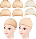 MORGLES Dual Style Nylon Wig Caps 6 Pack, Closed End Stocking Hair Nets by Morgles