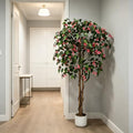 5.3FT Artificial Bougainvillea Tree, Faux Silk Bougainvillea Plant in Pot, Indoor Outdoor Decor, Potted Faux Flower Tree for Home Office Garden Living Room by Garvee