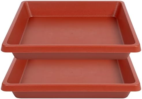 Plant Saucer 12 Inch Square 2 Pack, Plastic Plant Drip Trays, Plant Saucers for Indoors and Outdoors, Flower Pot Saucers, Saucers for Potted Plants, Planter Saucer, Plant Water Catcher Trays for Pots by Unknown