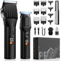 Professional Hair Clippers for Men Beard Trimmers Kit Zero Gapped Haircut Grooming Shaver Gift for Men Women Barber Kids (Black) by Solati