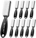 NICEMOVIC 10 Pcs Nail Brush for Cleaning Fingernails, Handle Grip Nail Scrubber Brush, Hand Fingernail Cleaner Brush Manicure Tools Scrub Cleaning Brushes, Use for Toe and Nail Cleaning (Black) by NICEMOVIC