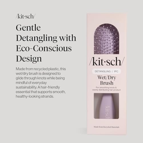Kitsch Wet Dry Brush Detangler – Hair Brush for Women - Soft Violet - Image 2