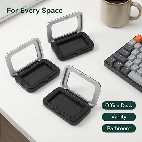 3 Pack Magnetic Bobby Pin Holder - Portable Magnet Organizer for Hair Pins, Paperclips & Small Metal Accessories, Travel-Friendly for Makeup Bag, Vanity & Office - Image 3