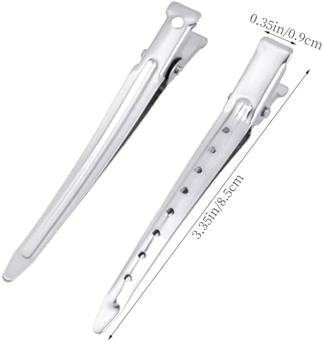 Bantoye 24Packs Duck Bill Clips 3.35Inch Metal Alligator Clip, Matte Silver - Image 2