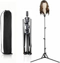SZCY LLC Mannequin Head Stand, Adjustable Foldable Wig Stand Tripod, Reinforced Metal Mannequin Head Tripod Stand for Cosmetology Hairdressing Training(No Mannequin Head Included!) by SZCY+LLC