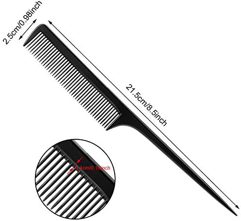 Yaomiao 24 Pcs Rat Tail Combs Bulk Braiding Comb for Woman Parting Combs - Image 2