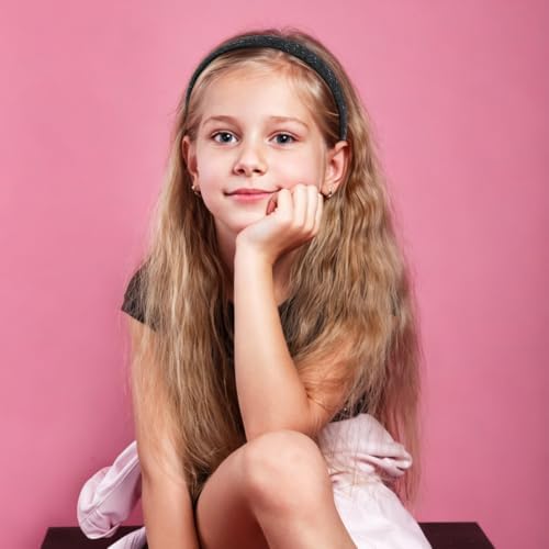 Headbands for Girls, 3 Pack Sparkly Glitter Toddler Girls Headbands - Image 3