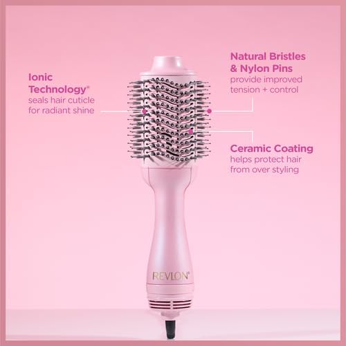 REVLON One-Step Volumizer Hair Dryer and Styler, 2.8 in Barrel, Pink Fizz - Image 6