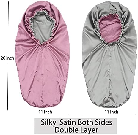 Satin Bonnet Silk Sleep Cap,Hair Bonnet for Braids Curly Hair - Image 2