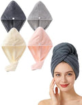 Lumimi Microfiber Hair Towel Wrap for Woman, 4 Pack 4 Colors B by Lumimi