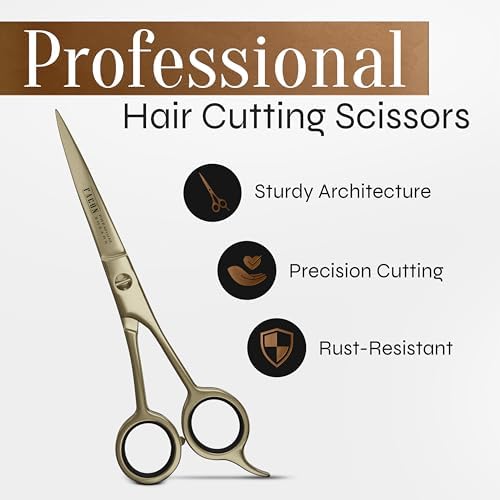 Facón Hair Cutting Scissors - Professional Hair Scissors 6.5 Inch Razor Edge Barber Shears Salon Hair Cutting Shears - Japanese Stainless Steel - Precision Cutting Premium Shears for Men, Women & Kids - Image 2