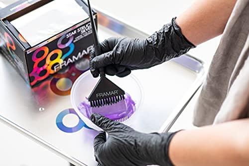 FRAMAR Black Nitrile Gloves Disposable Latex Free, For Hair Dye, Cleaning - Image 3