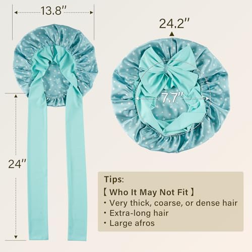 ZIMASILK 100% Mulberry Silk Bonnet for Sleeping Women Long Hair, Star - Image 5