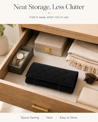 Travel Necklace Organizer, Tangle Free Jewelry Case, 16 Slots - Image 7