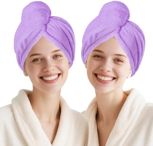 Microfiber Hair Drying Towel Wrap,Hair Turbans Towel for Wet Hair by Unknown