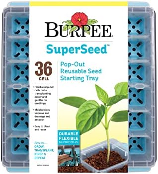 Burpee 36 & 8 Cell Seed Starting Trays | Reusable Indoor Vegetable, Flower & Herb Garden Kit | Flexible Silicone Cells for Reduced Transplant Stress - Image 2