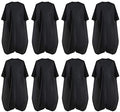 Black Waterproof Hair Salon Cape with Metal Snap Closure - 8 Pack by BSFHH