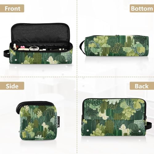Hair Tools Travel Bag with Heat Resistant Mat 2-in-1 Hot Tools Travel Bag Organizer Flat Curling Iron Travel Case for Straightener Green Cacti Plants - Image 5