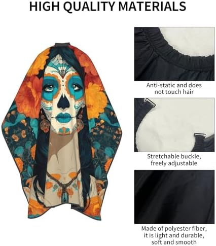 Skull Vintage Hair Cutting Barber Cape Hair Salon and Dyeing Styling Cloth for Women/Men - Image 5