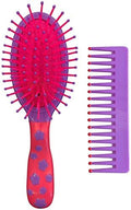 Scunci 2-Piece Girl Set Cushion Brush and Comb in Assorted Colors (1-Pack) by SCUNCI+