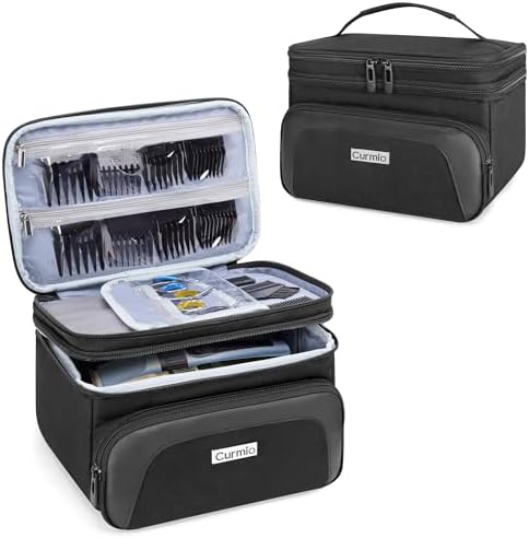 CURMIO Double Layer Hair Clipper Travel Case for Men Hair Cutting Tools by CURMIO