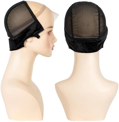 Wig Caps for Women Wig Caps with Grip Band for Keeping Wigs in Place 9x6 Glueless Wig Grip Cap with Transparent Lace Caps Non-Slip Adjustable Elastic Headband (Black) - Image 2