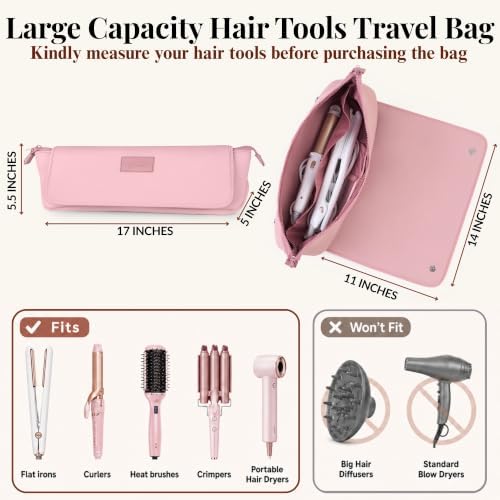 BAREFOOT CARIBOU Hair Tools Travel Bag and Heat Resistant Mat 17" (Dune) - Image 3