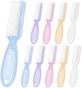 NICEMOVIC 10 Pcs Nail Brush for Cleaning Fingernails, Handle Grip Nail Scrubber Brush, Hand Fingernail Cleaner Brush Manicure Tools Scrub Cleaning Brushes Kit, Use for Toe and Nail Cleaning (Clear) by NICEMOVIC