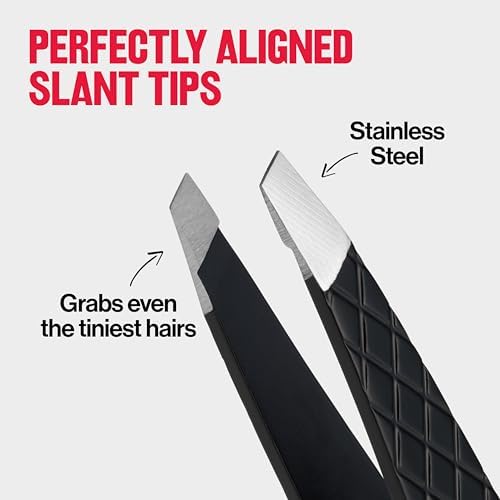 Revlon Expert Slant Tip Tweezer, Black, 1 Count - Image 5