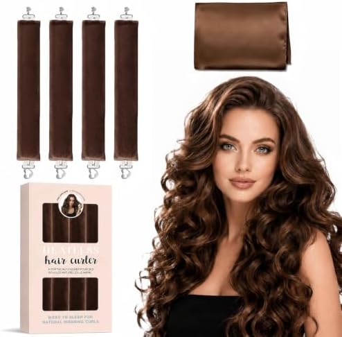 Jumbo Heatless Hair Curlers for Overnight Curls, Velvet Rollers by Unknown