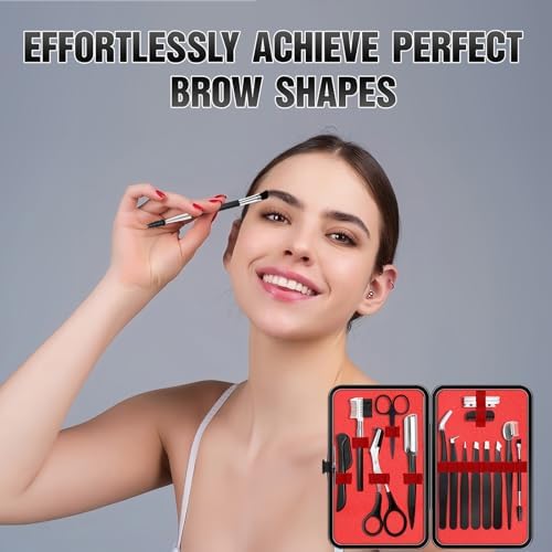 Eyebrow Kit for Men, 17 in 1 Tweezers for Women Facial Hair - Image 7