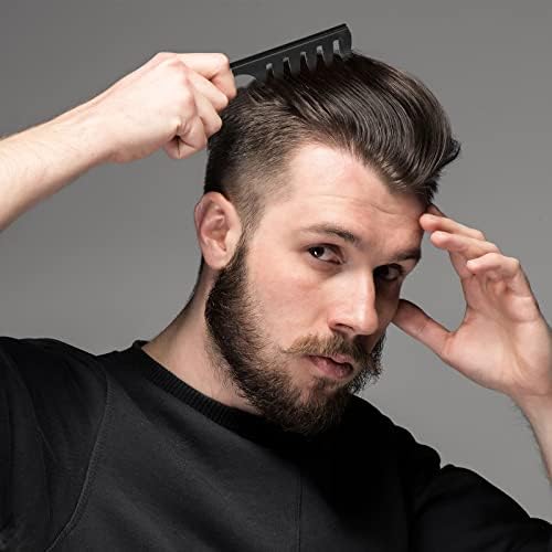 Sieral 4 Pcs Hair Styling Combs Set Wide Tooth Texture Combs, Classic;Black - Image 6
