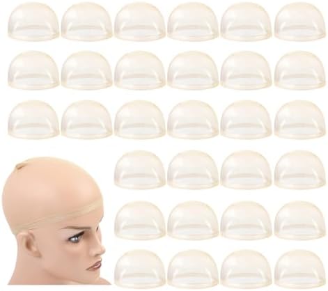 YANTAISIYU 30 Pcs HD Wig Cap for Women Ultra-thin Invisible Breathable Wig Cap Stretchy Nylon Stocking Wig Caps for Lace Front Wig by YANTAISIYU