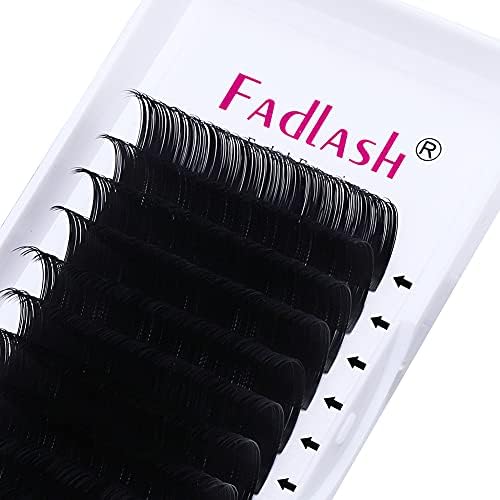 Lash Extensions FADLASH Eyelash Extensions Trays 0.18mm 15-20mm Mixed Lash Tray C/D Curl Individual Classic Lash Extensions (0.18-C, Mix 15-20mm) by FADLASH