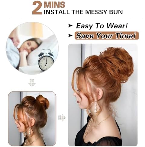 HMD 5 Pieces Messy Hair Bun Hairpiece Tousled Updo for Women - Image 3