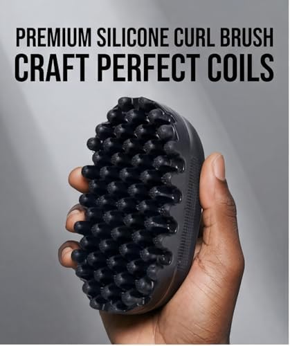 Luxury Rubber Curling Hair Brush - Premium Twist Tool for Afro Hair，Quick & Easy Styling，Washable Twist Styling Tool for Curly, Black (Large) - Image 2