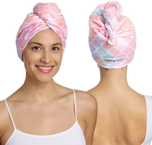 Turbie Twist Microfiber Hair Towel, Mermaid (2 Pack) - Image 2