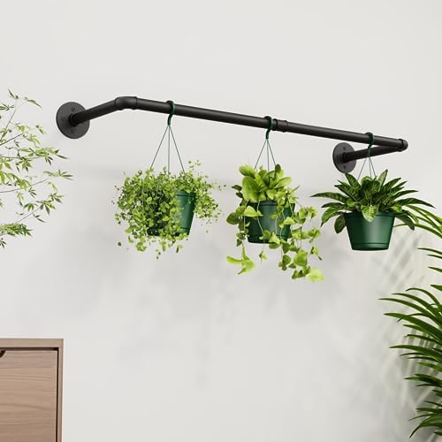 Galood Plant Hanger Indoor Hanging Planters for Indoor Plants Hanging Plant Holder Black Metal Rod(Pot/Chain/Plant not Included - Image 2