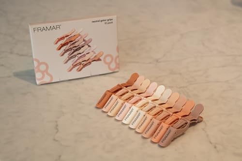 FRAMAR Neutral Alligator Clips For Hair Styling 10 Pack, Professional - Image 6