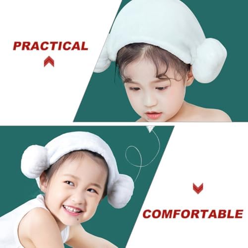 Healeved Cotton Hair Drying Turban for Elastic Heart Pattern White - Image 7