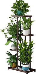 LINZINAR 4 Tier Plant Stand Indoor Outdoor Metal Flower Pot Display Shelf by LINZINAR