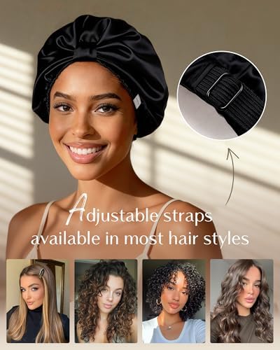 YANIBEST Breathable Soft Breeze Satin Bonnet for Sleeping,Silk Feeling Cap - Image 4
