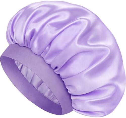 Satin Silk Bonnet for Hair, Double Layer Sleep Cap for Men & Women by Doitory