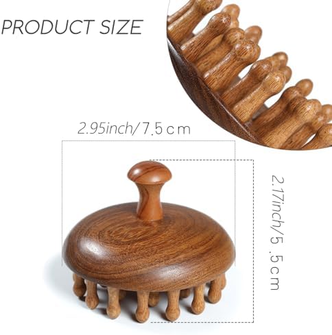 Wooden Scalp Massager for Hair & Scalp Care, Bamboo Scalp Massager Brush for Head Relaxation, Scalp Massage & Hair Oil Distribution, Natural Manual Massager for Face, Neck and Body - Image 6