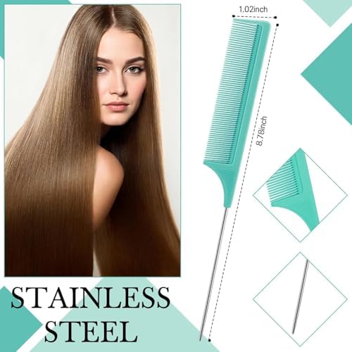 Hair Brush Set with Continuous Spray Bottle，Slick Back Hair Brush Back Brushing, Combing, Slicking Hair (green) - Image 4