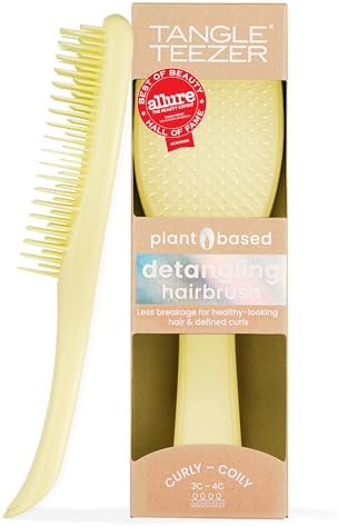 Tangle Teezer Plant-Based Ultimate Detangler Curly Hair Brush, Yellow by TangleTeezer